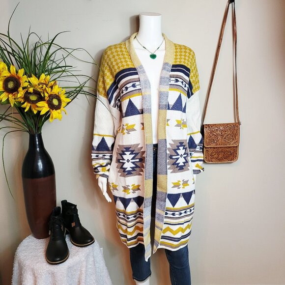 Lavender Tribe gorgeous wool blend super soft South west cardigan - Picture 1 of 6